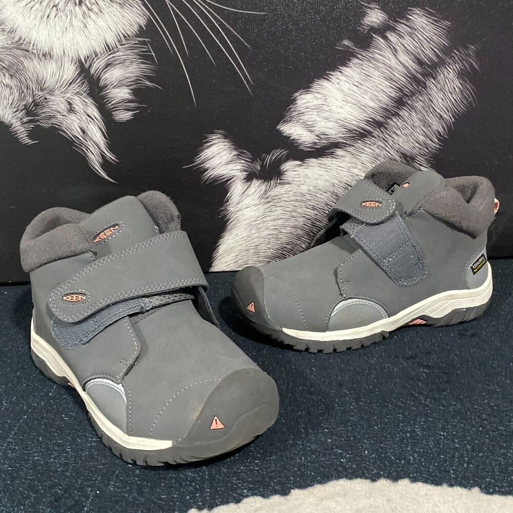 Keen Kootenay III Mid WP 1023799 Snow Boot Boys 13 Gray Leather Winter Travel